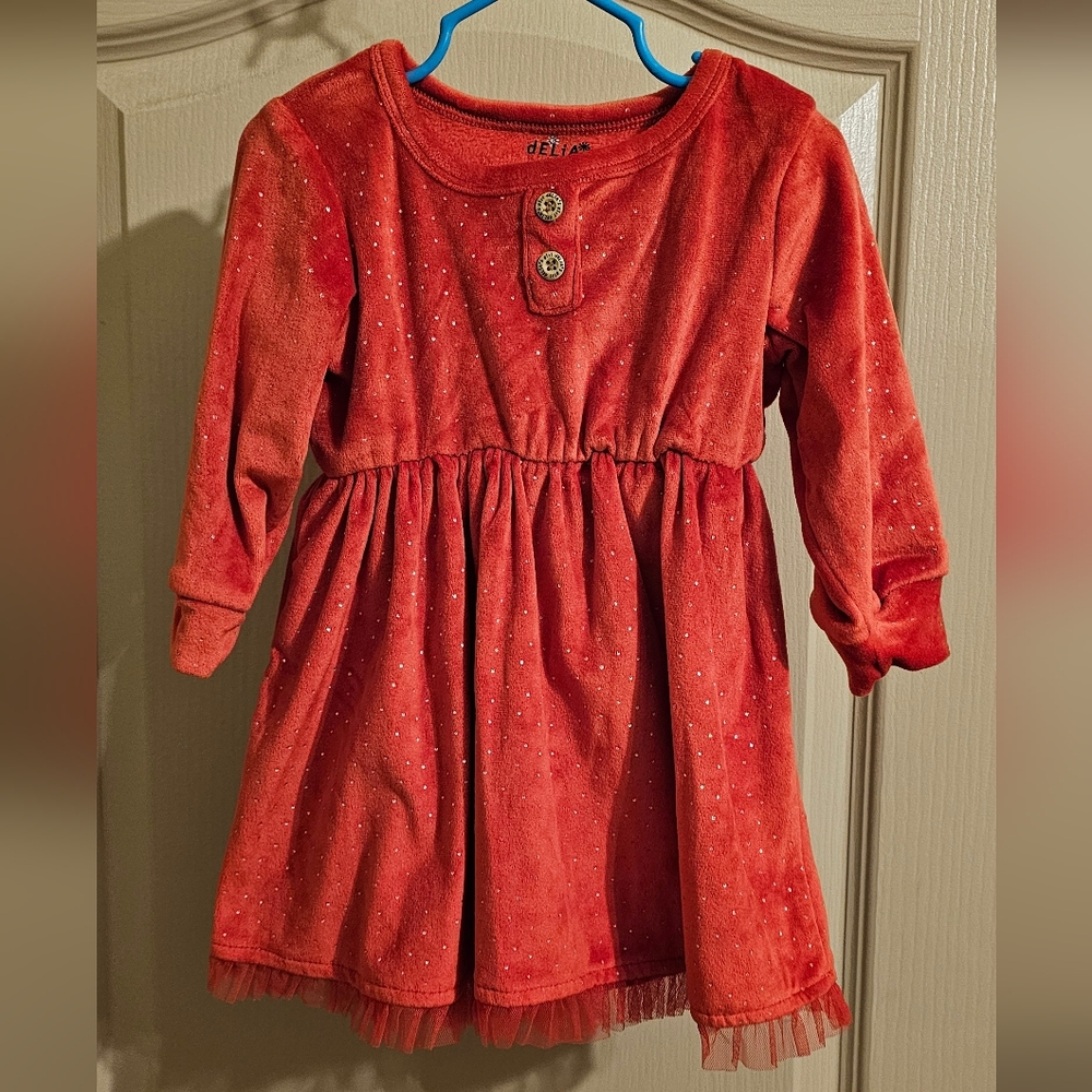 Vintage Delia's Girl Red Dress‎ 2T